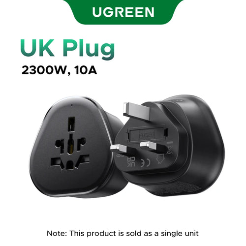 UGREEN Universal Travel Adapter – Multi-Country Plug Converter
